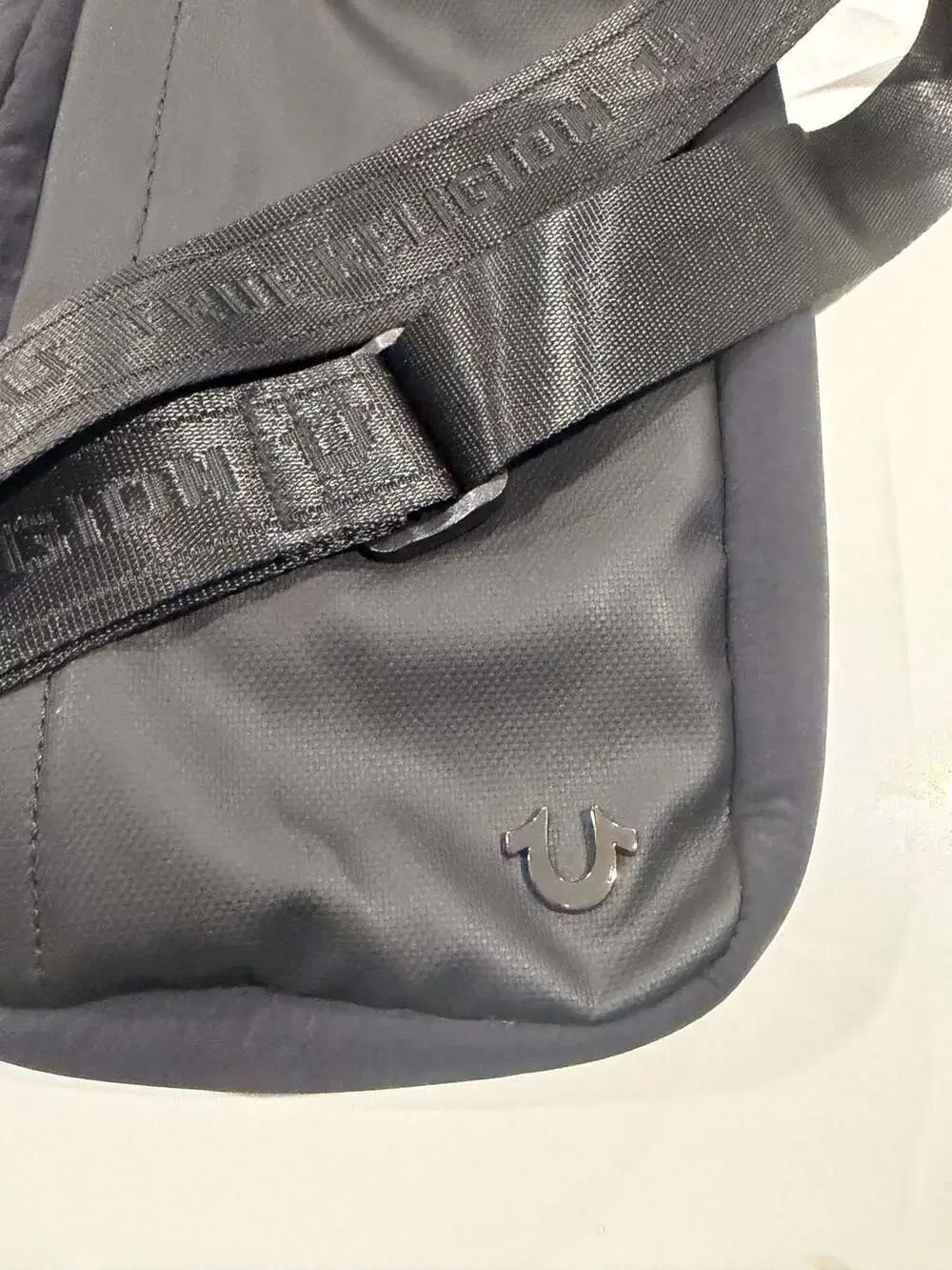 True Religion Black Porter Crossbody Sling Bag